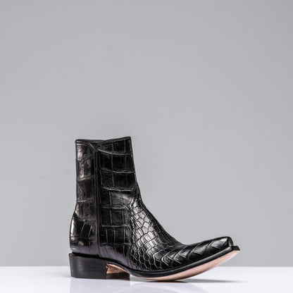 Stallion Boots Black Crocodile Zorro Mens - Cowboy Boots