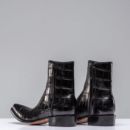 Stallion Boots Black Crocodile Zorro Mens - Cowboy Boots