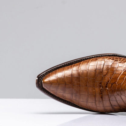 Stallion Boots Carmel Crocodile Gallegos Zorro Ladies - Cowboy Boots