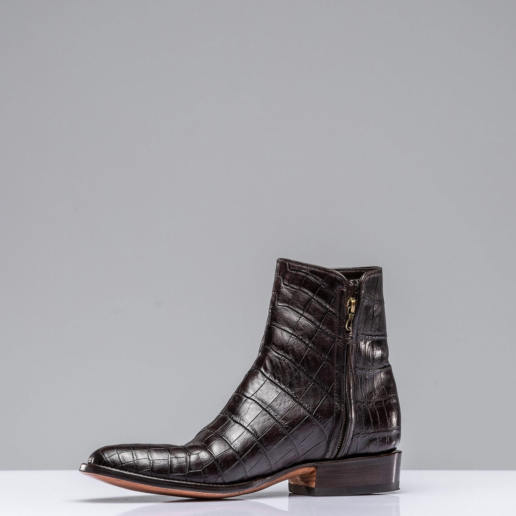 Stallion Boots Chocolate Crocodile Chelsea Boots Mens - Cowboy Boots