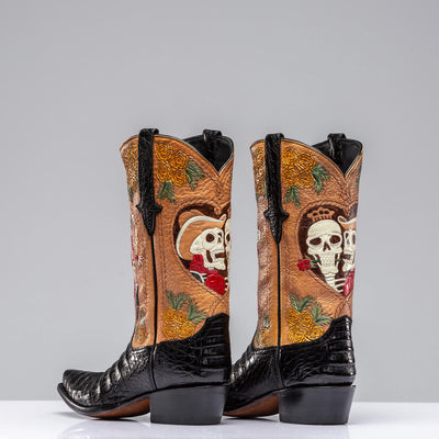 Stallion Boots Dancing Skeleton Boots Ladies - Cowboy Boots