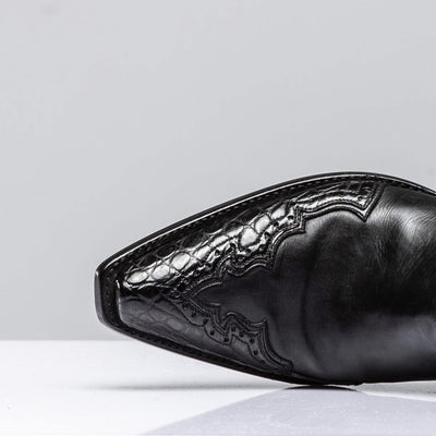 Stallion Boots Janie's Crocodile Majestic In Black Ladies - Cowboy Boots