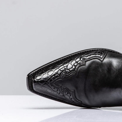 Stallion Boots Janie's Crocodile Majestic In Black Ladies - Cowboy Boots