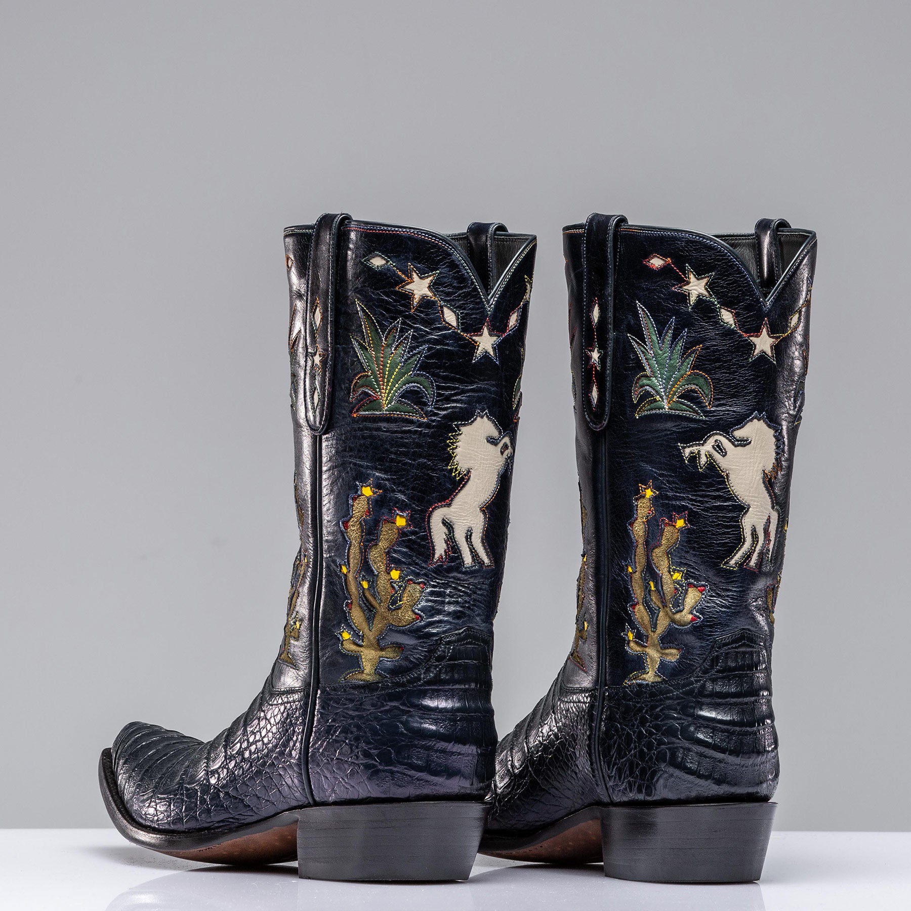 Stallion Boots Stallion Cactus Inlay Mens - Cowboy Boots