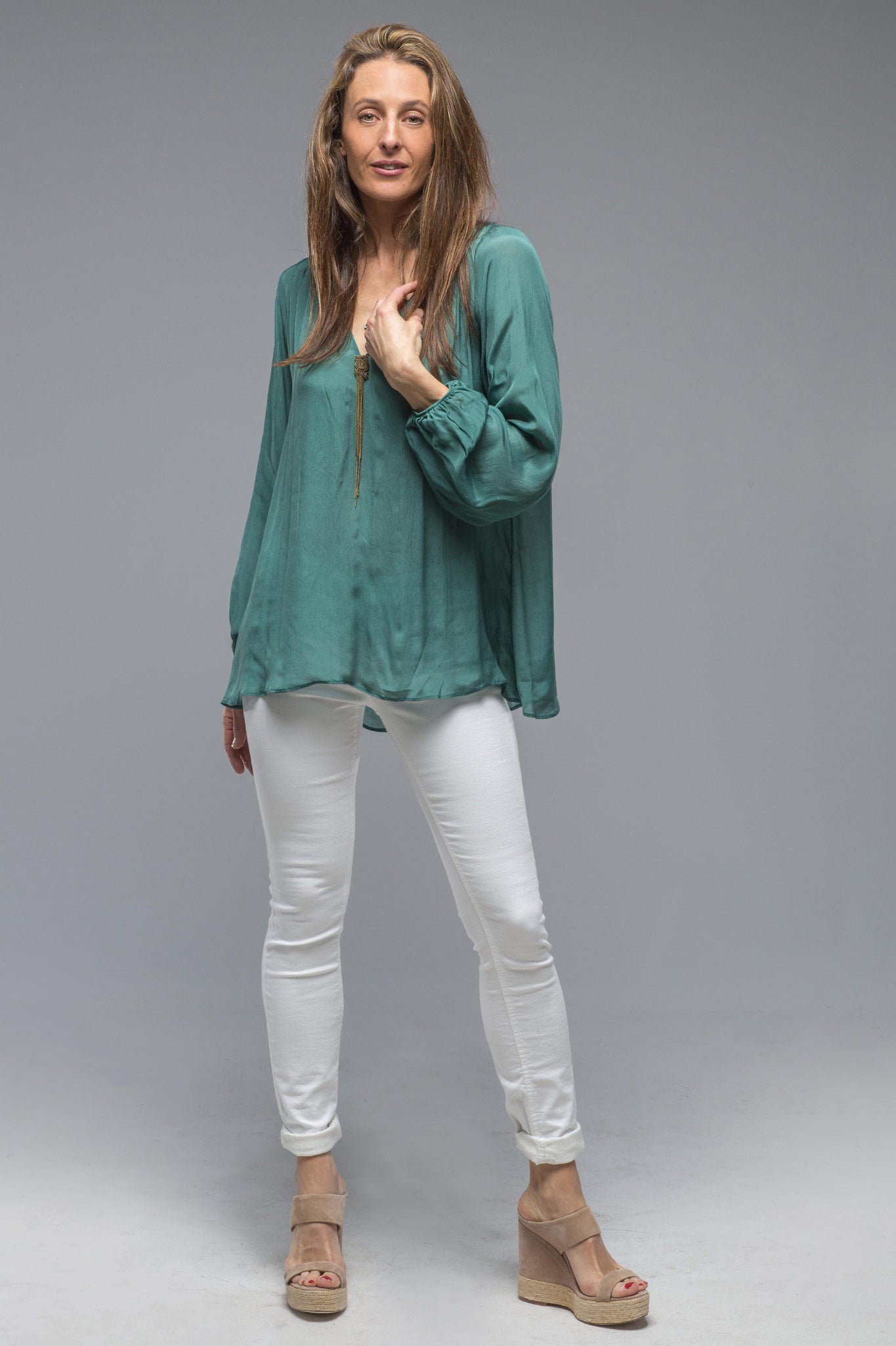 T.ba Giselle Shirt In Duck Blue Ladies - Blouses