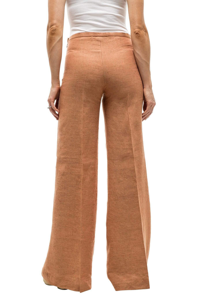 Maxi Linen Pant In Coral | Ladies - Pants