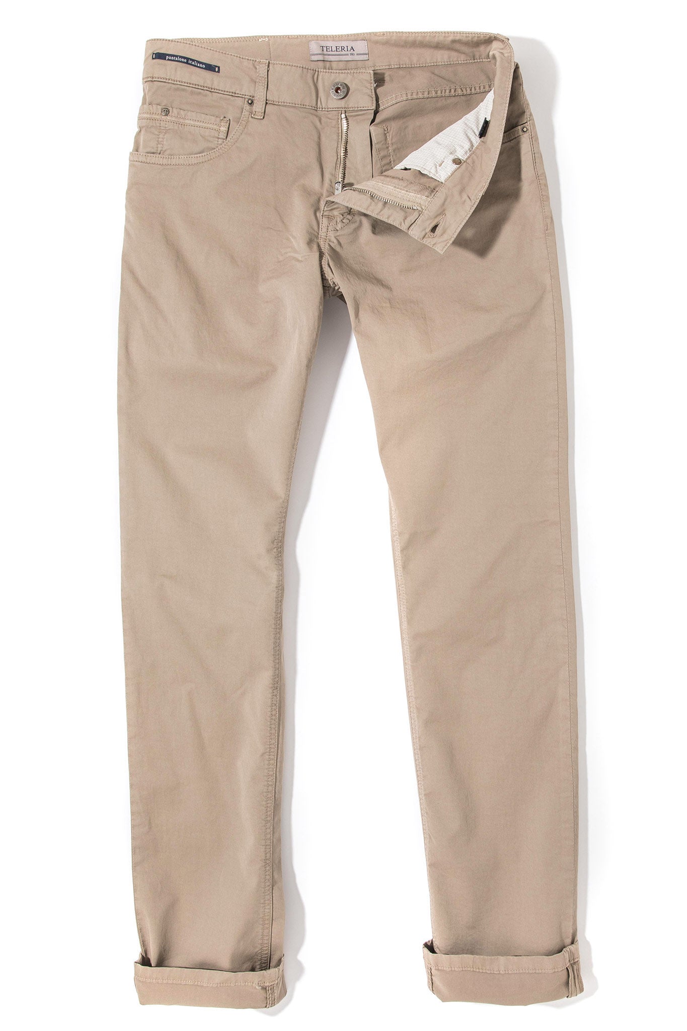Teleria Zed Fowler Ultralight Performance Pant In Tortora Mens - Pants - 5 Pocket