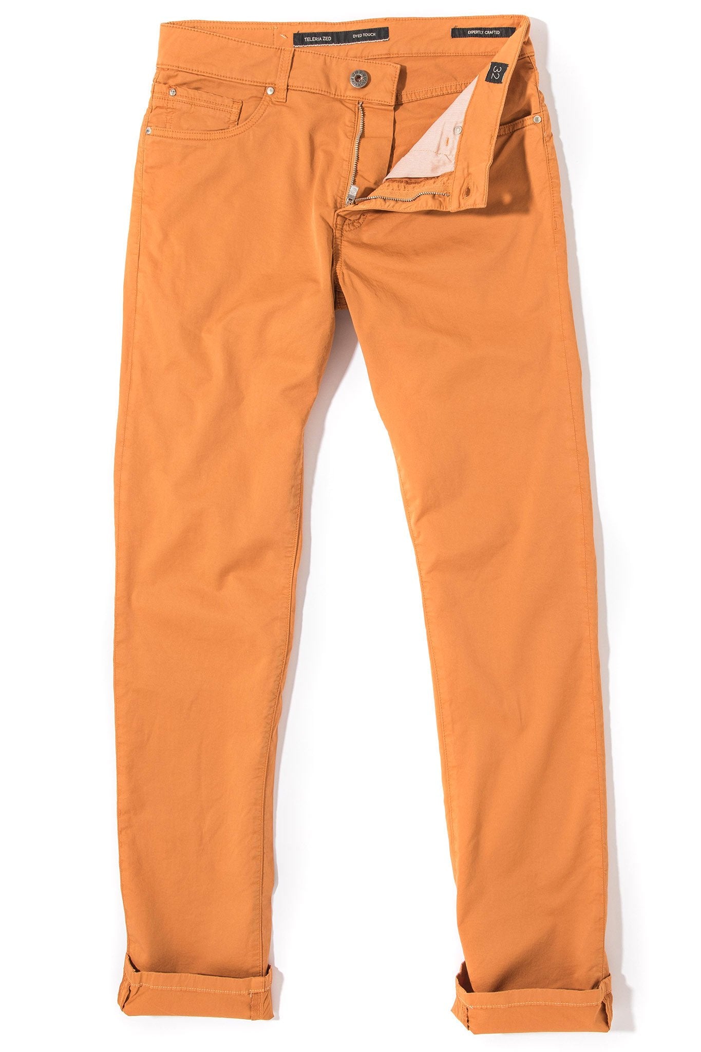 Teleria Zed Fowler Ultralight Stretch 5 Pocket In Orange Mens - Pants - 5 Pocket
