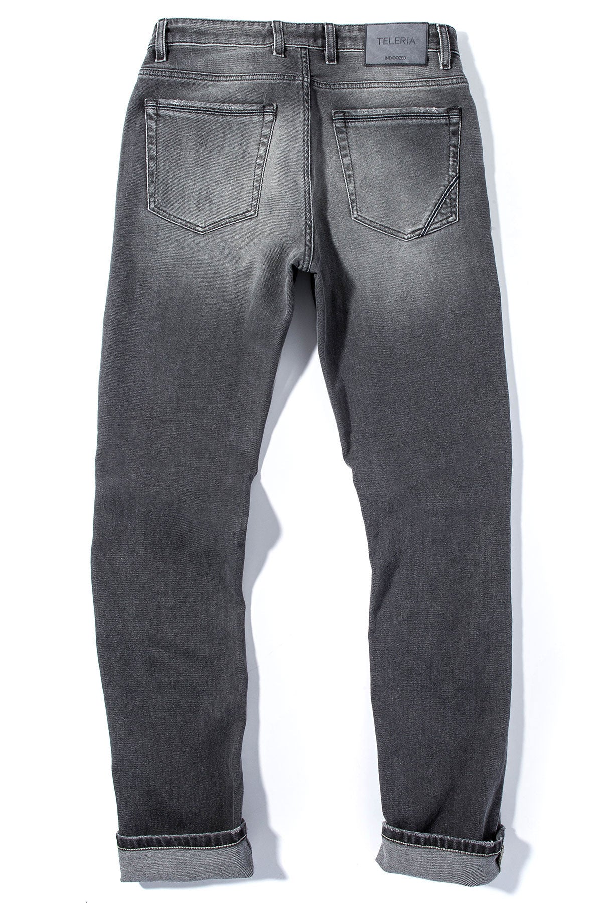 Teleria Zed Hayden Stretch Denim In Mid Grey Mens - Pants - 5 Pocket
