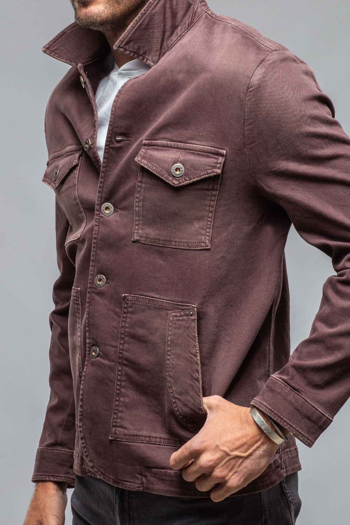 Teleria Zed Memphis Denim Jacket in Mosto Mens - Outerwear - Overshirts