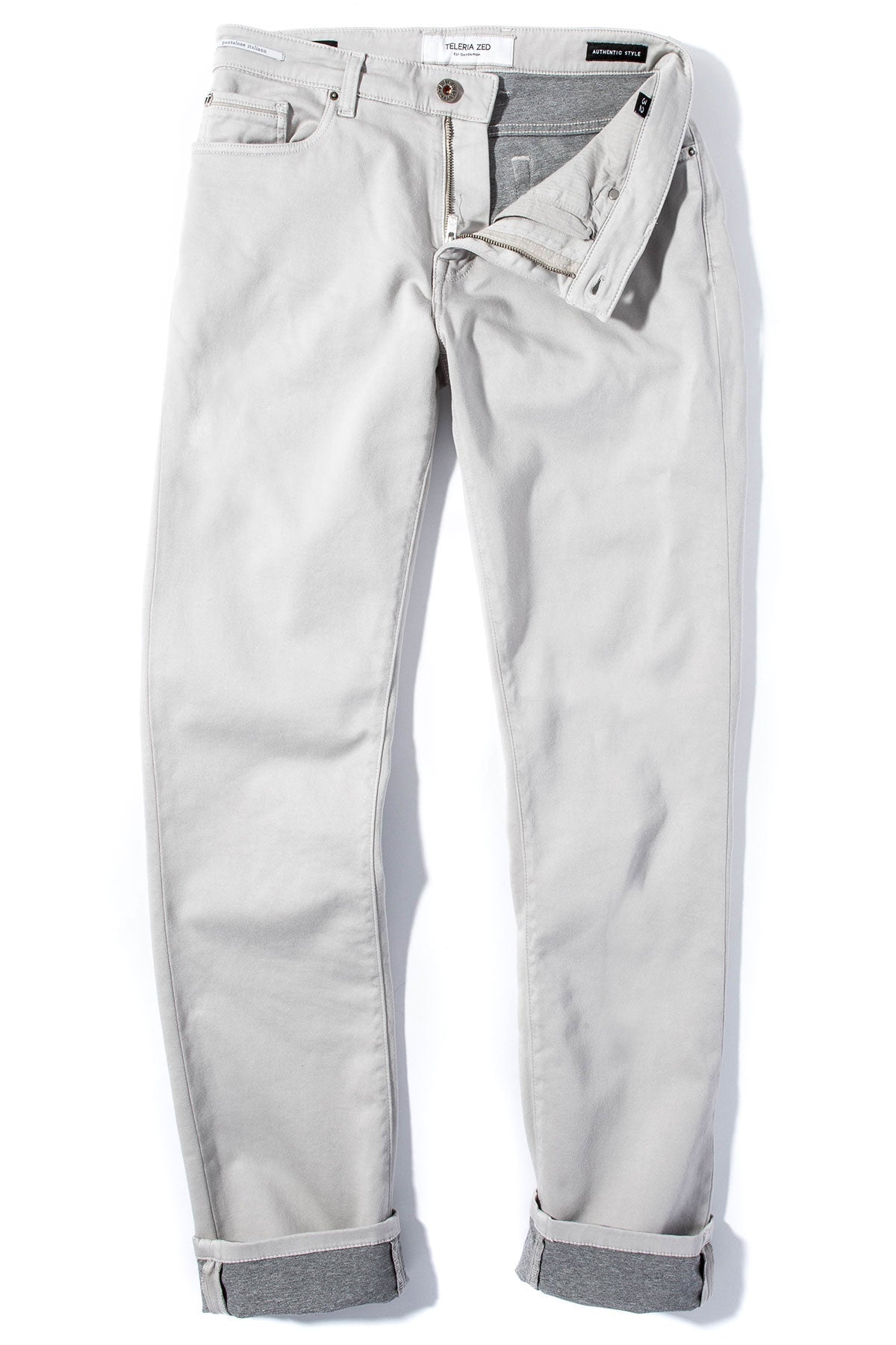 Teleria Zed Stratton 5 Pocket Stretch Cotton In Sasso Mens - Pants - 5 Pocket