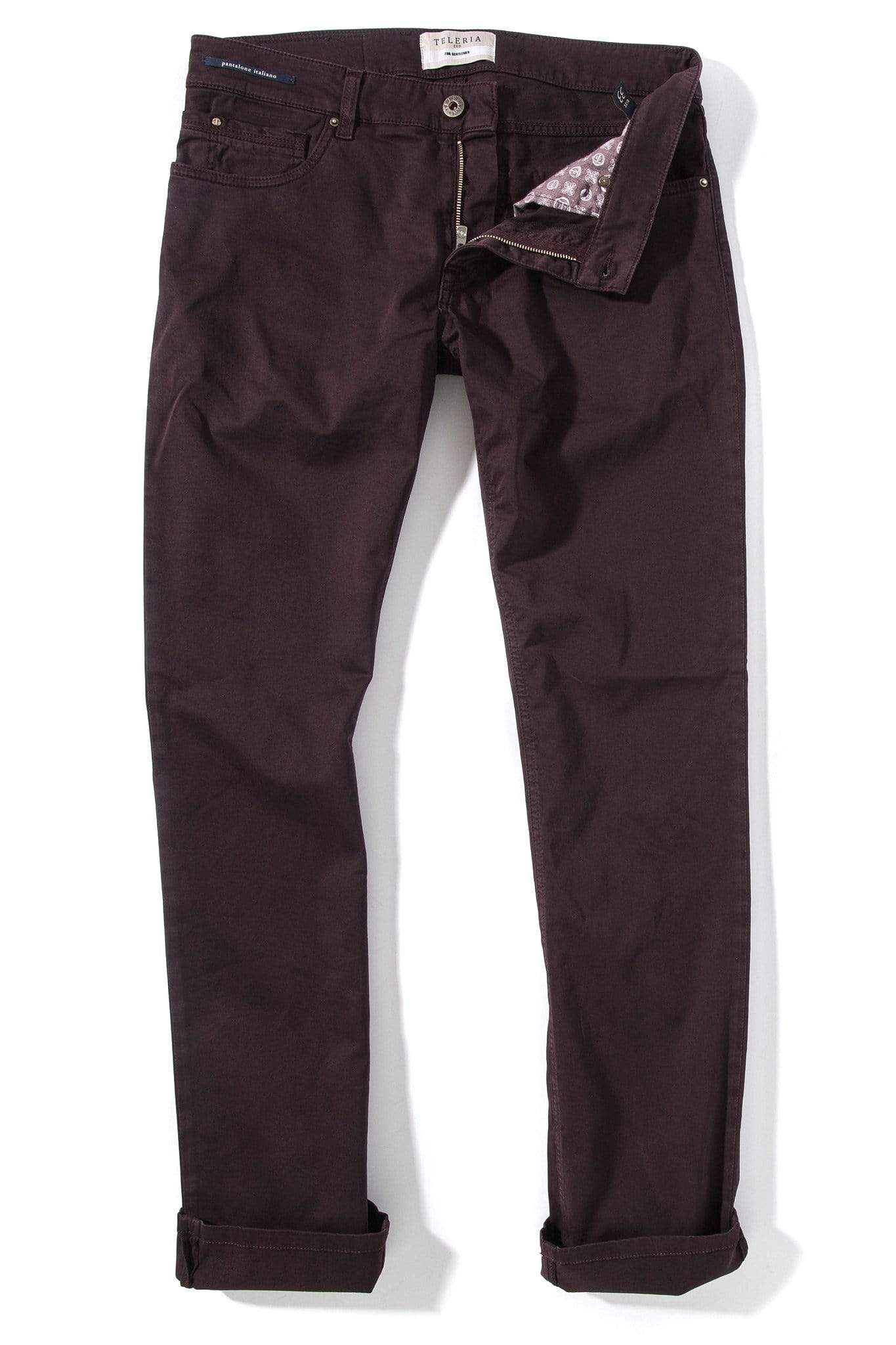 Teleria Zed Teleria Gunnison 5 Pocket Twill In Mosto Mens - Pants - 5 Pocket
