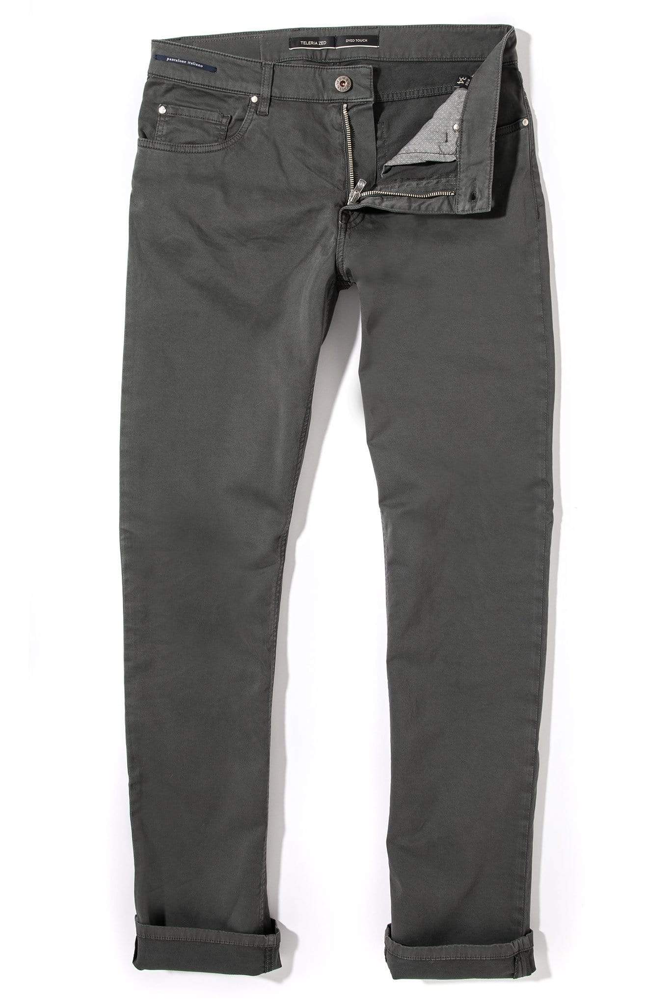 Teleria Zed Yuma Soft Touch In Antracite Mens - Pants - 5 Pocket