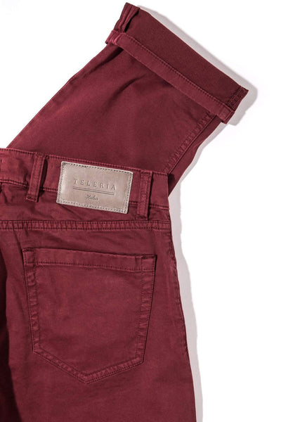 Teleria Zed Yuma Soft Touch In Bordeaux Mens - Pants - 5 Pocket